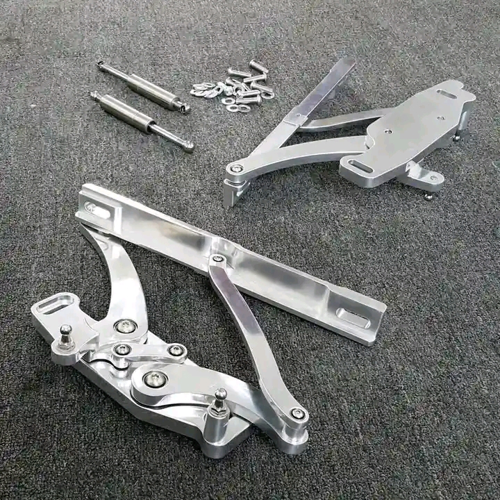 1967-1969 Chevrolet Camaro Eddie Motorsports Polished Hood Hinges - Billet Pair