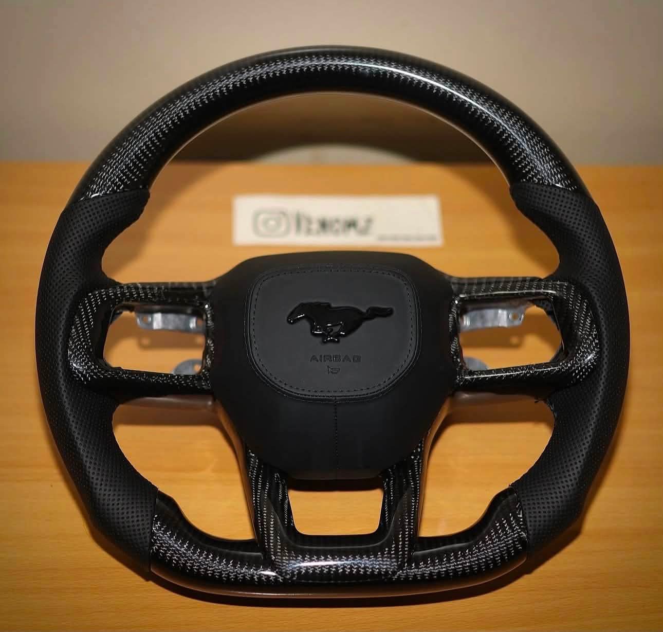 Ford Mustang Carbon Fiber Steering Wheel 2015-2023 